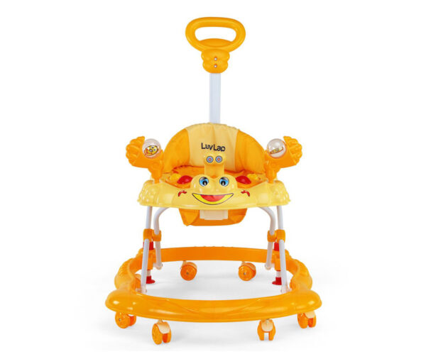 LuvLap Sunshine Musical Baby Walker (18128) - Yellow-14732