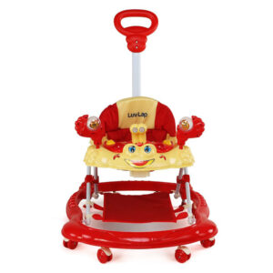 LuvLap Sunshine Musical Baby Walker (18241) - Red-14739