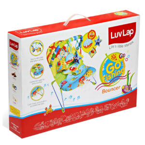 LuvLap Baby Bouncer Fish Print (18168) - Multi Colour-14765