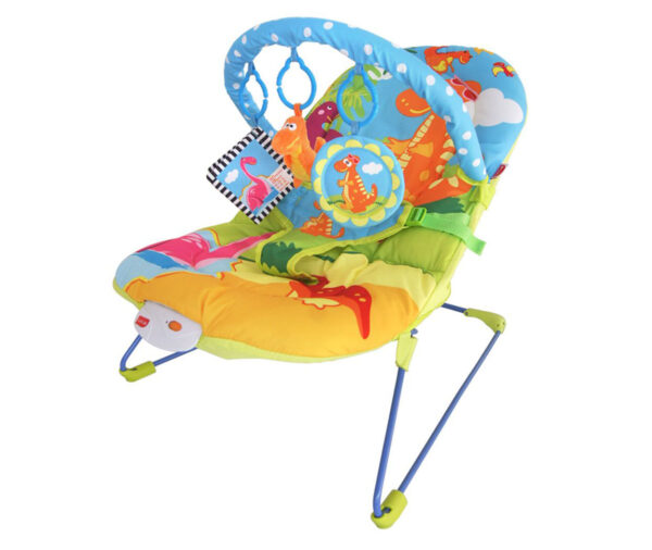 LuvLap Baby Bouncer Little Dino Print (18167) - Multi Colour-0