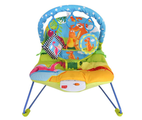 LuvLap Baby Bouncer Little Dino Print (18167) - Multi Colour-14777