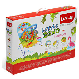 LuvLap Baby Bouncer Little Dino Print (18167) - Multi Colour-14778