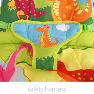 LuvLap Baby Bouncer Little Dino Print (18167) - Multi Colour-14773