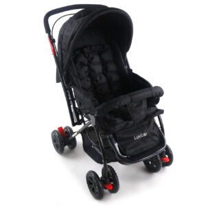 LuvLap Starshine Baby Stroller cum Pram (18305) - Black-14830