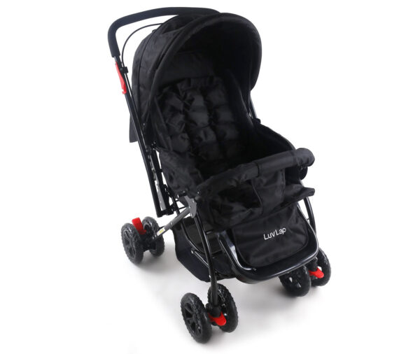 LuvLap Starshine Baby Stroller cum Pram (18305) - Black-14830