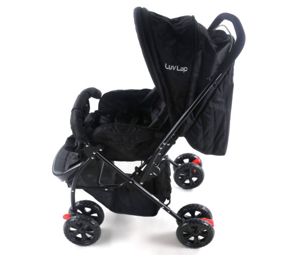 LuvLap Starshine Baby Stroller cum Pram (18305) - Black-14825