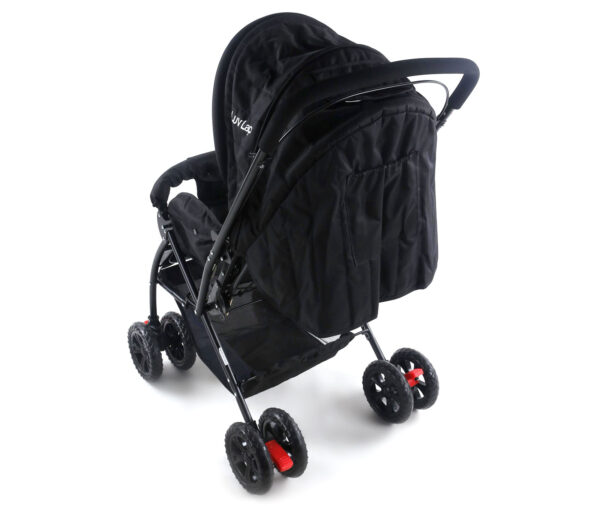 LuvLap Starshine Baby Stroller cum Pram (18305) - Black-14826