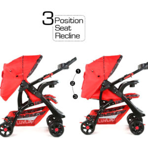 LuvLap Sports Stroller 18242 - Red-14897