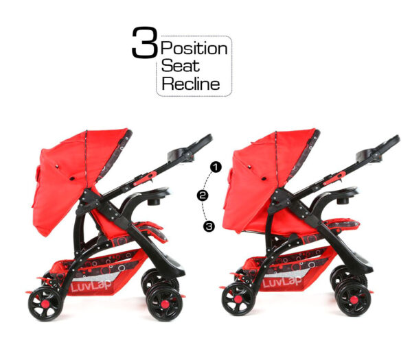 LuvLap Sports Stroller 18242 - Red-14897