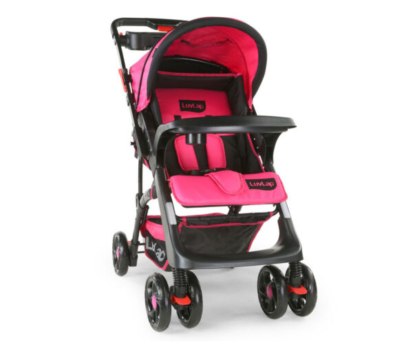 LuvLap Sports Stroller - Pink & Black-0