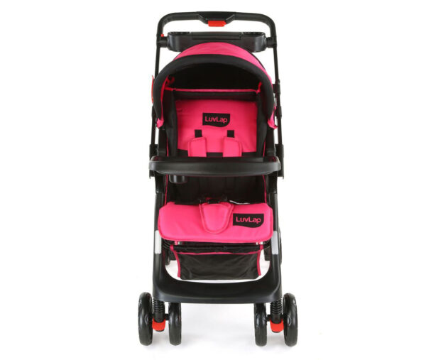 LuvLap Sports Stroller - Pink & Black-14916