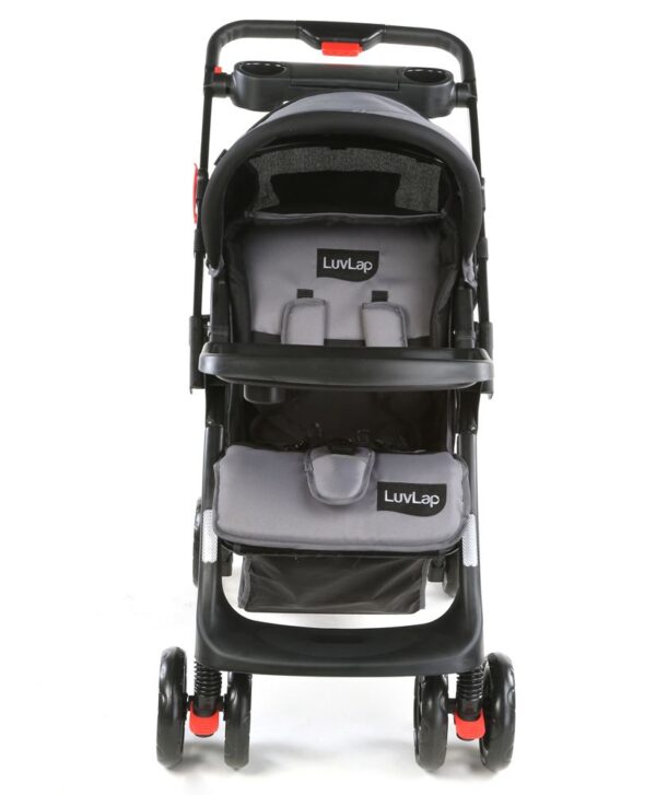 LuvLap Sports Stroller - Grey & Black-14927