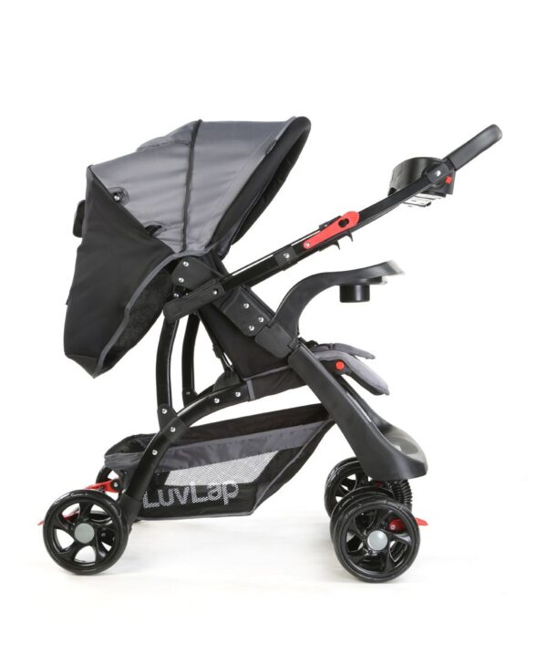 LuvLap Sports Stroller - Grey & Black-14930