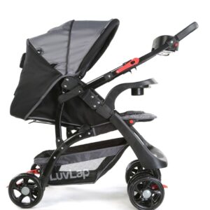 LuvLap Sports Stroller - Grey & Black-14928