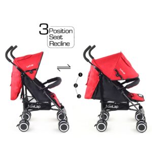 LuvLap City Baby Stroller Buggy (18280) - Red-14951