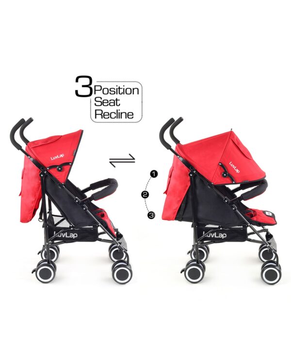 LuvLap City Baby Stroller Buggy (18280) - Red-14951