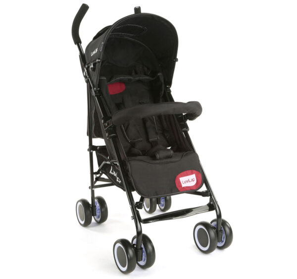 LuvLap City Baby Buggy Cum Stroller (18277) - Black-0