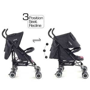 LuvLap City Baby Buggy Cum Stroller (18277) - Black-14965