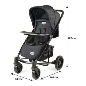 LuvLap Elite Baby Pram Stroller 18350 - Black-14984