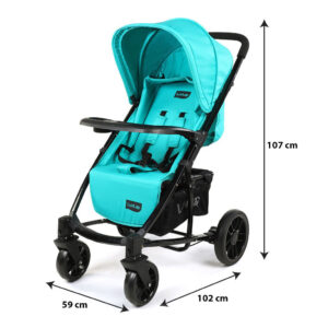 LuvLap Elite Baby Pram Stroller 18354 - Sea Green-15029