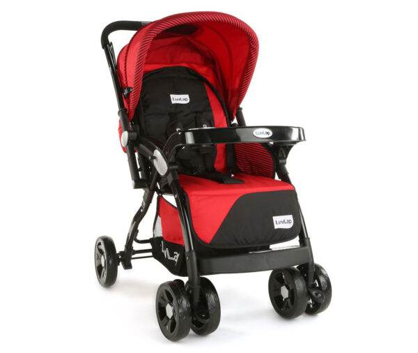 LuvLap Galaxy Baby Stroller (18258) - Red & Black-0