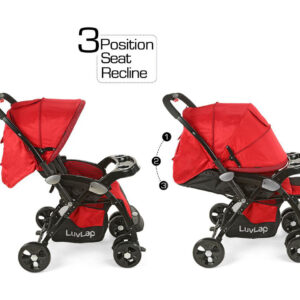 LuvLap Galaxy Baby Stroller (18258) - Red & Black-15048