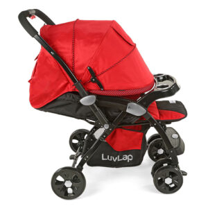 LuvLap Galaxy Baby Stroller (18258) - Red & Black-15044