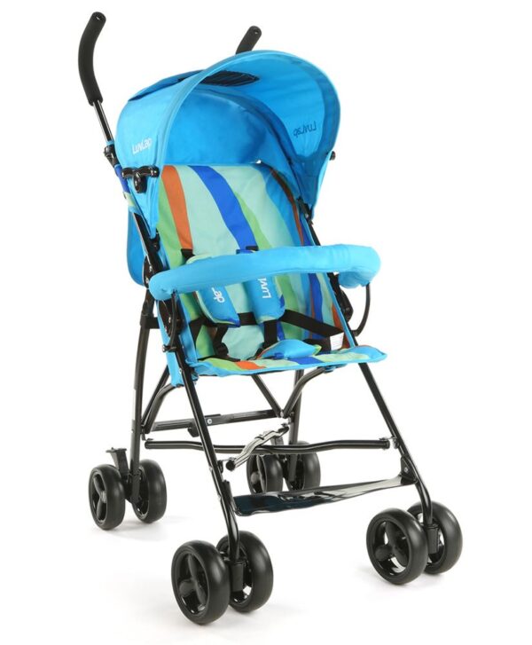 LuvLap Tutti Frutti Baby Stroller Buggy 18272 - Light Blue-0