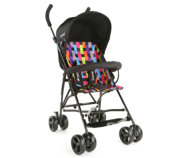 LuvLap Tutti Frutti Baby Stroller Buggy (18276) - Black-0