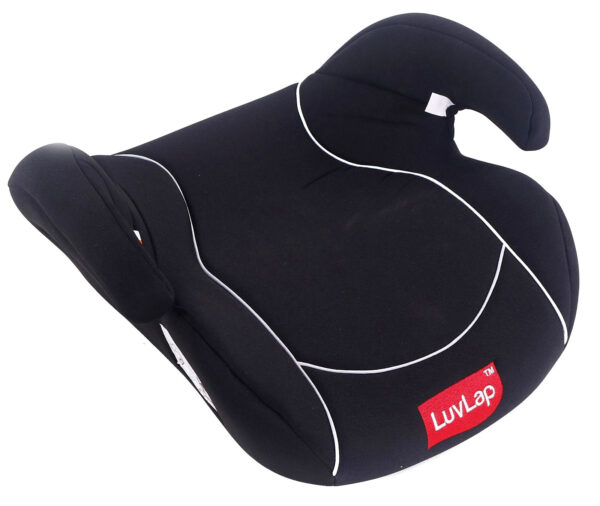 LuvLap Baby Backless Booster Car Seat - Black-0