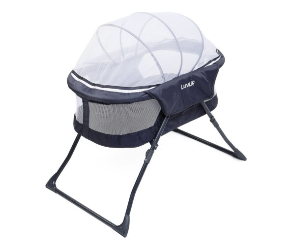 LuvLap Starshine Bassinet With Mosquito Net - Grey-0