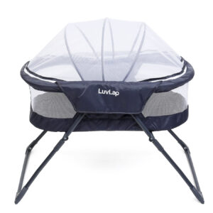 LuvLap Starshine Bassinet With Mosquito Net - Grey-15217