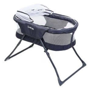 LuvLap Starshine Bassinet With Mosquito Net - Grey-15219