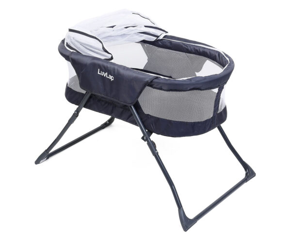 LuvLap Starshine Bassinet With Mosquito Net - Grey-15219