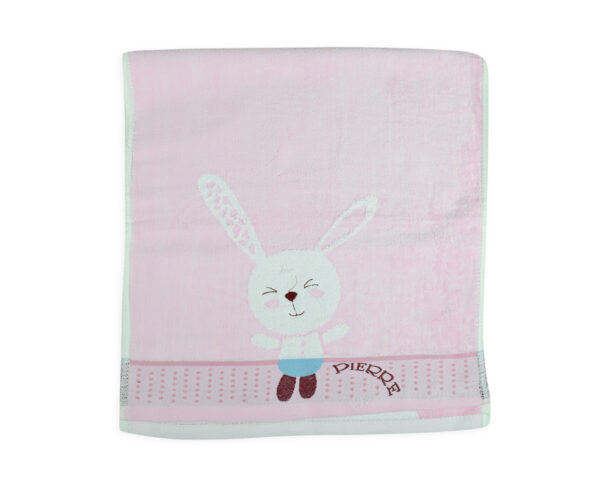 Baby Hand Towel (Rabbit Print) - Pink-0