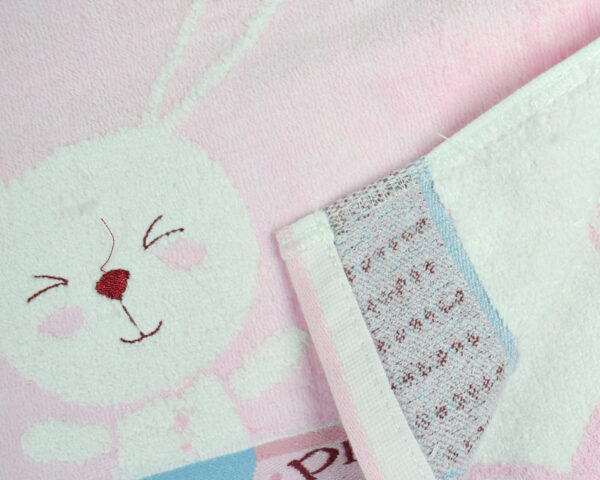 Baby Hand Towel (Rabbit Print) - Pink-15830