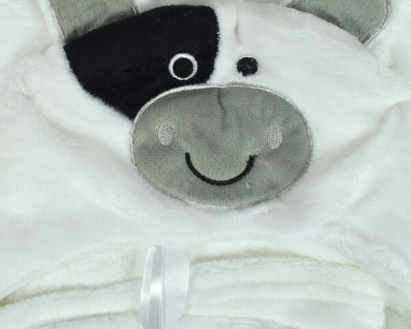 Very Soft Baby Hooded Blanket (Dog) - White-15863