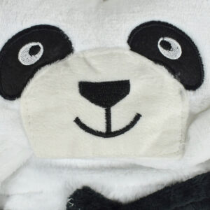 Very Soft Baby Hooded Blanket (Panda) - Black/White-15882