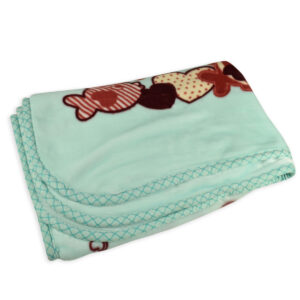 Very Soft Baby Blanket (Sweet Sea Print) - Aqua-15947