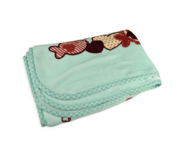 Very Soft Baby Blanket (Sweet Sea Print) - Aqua-15947