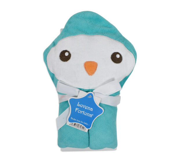 Soft Baby Towel with Hood - Aqua-0