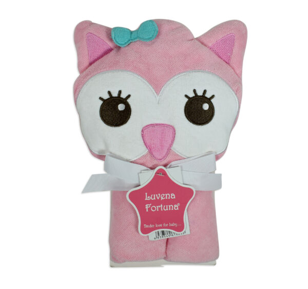 Soft Baby Towel with Hood - Pink-0