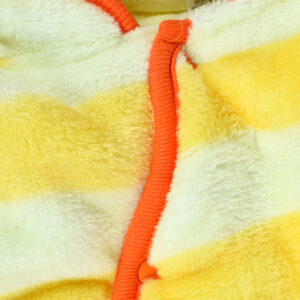 Baby Quilted Hooded Romper For Winter - Yellow-16362