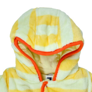 Baby Quilted Hooded Romper For Winter - Yellow-16363