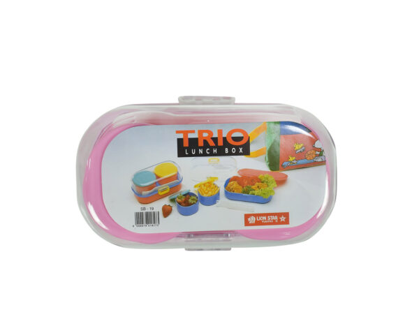 Lion Star BPA Free Trio Lunch Box - Pink-15788