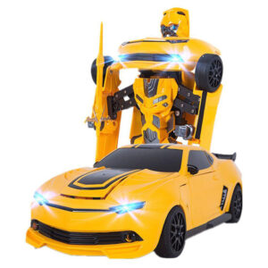 Transformers Autobots Deformation Remote Control Car 1:14 Simulated Car Toy - Yellow-0