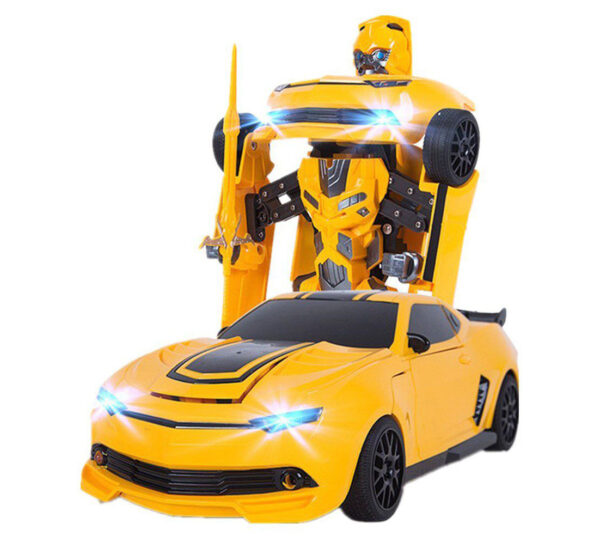 Transformers Autobots Deformation Remote Control Car 1:14 Simulated Car Toy - Yellow-0