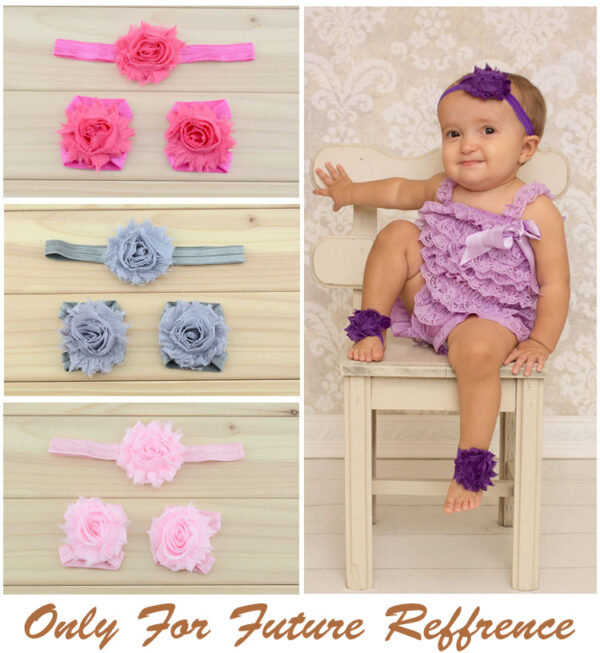 Socks & Headband Baby Barefoot - Pink-17254