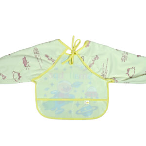 Full Sleeve Baby Plastic Bib (Spaceship) - Yellow/White-16545