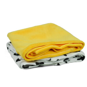 Baby Soft Swaddle Blankets Pack Of 2 - White/Yellow-0
